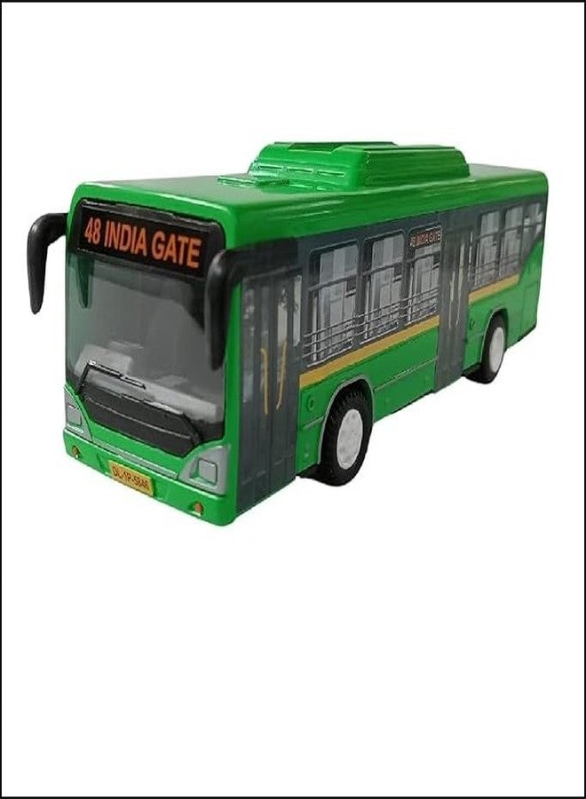 حافلة فانكارت للأطفال بعمر 3 سنوات، نموذج حافلة دلهي منخفضة الأرضية، لون أخضر - Image 4